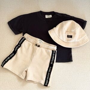 Fudo 3pc Kids Set/ Tshirt+shorts+hat